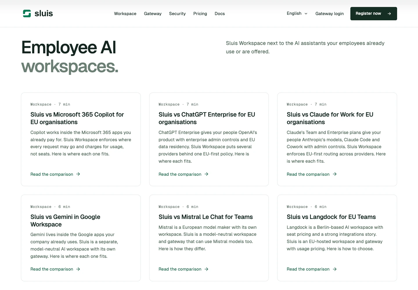 Compare Sluis with other AI tools